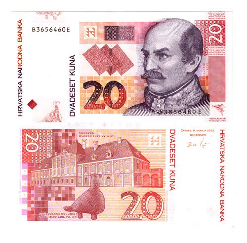 Billete De Croacia 20 Kunas El Conde Josip Jelacic Nvo Sn C.