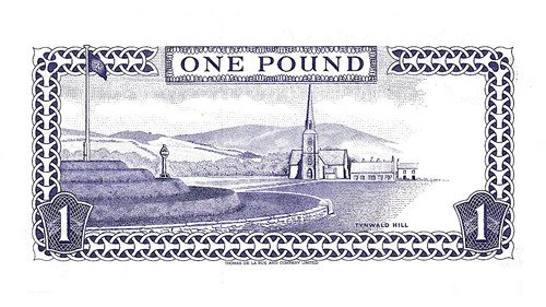 Billete De Isla De Man 1 Libra, Reina Isabel Ii Nuevo Sin C.