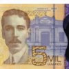 Billete De Costa Rica 5,000 Colones, Alfredo Glez. Mono 2012