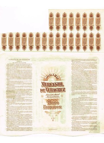 D_613056-MLM69863576453_062023-O.jpg Bono Fundador Del Banco Mercantil De Veracruz, 1899 En Plata