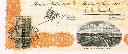 Una Acción De La Cía. Mexicana De Petróleo El Águila De 1921