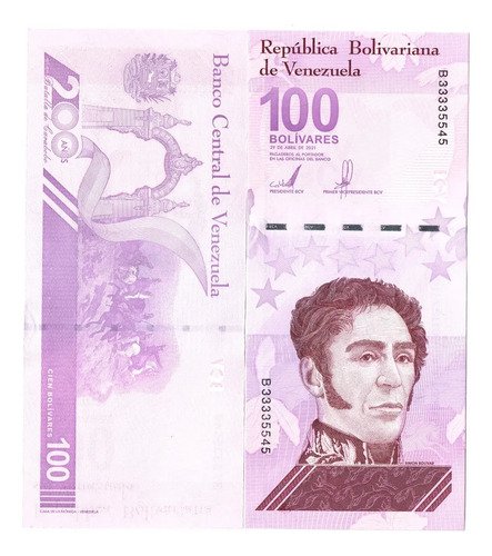 Billete De Venezuela 100 Bolívares Digital 2021 Simón Bolíva