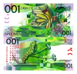 Billete De Suiza De 001, Espécimen Ciclo De La Mariposa 2010