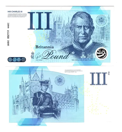 Billete De La Libra Británica, Coronación Del Rey Carlos Ill