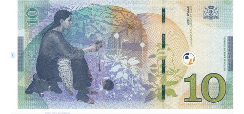 Billete De Georgia 10 Lari, Poeta Akaki Tsereteli Nuevo 2019