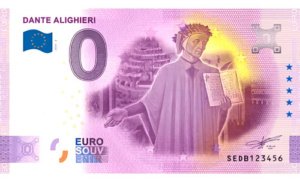 Billete 0 Cero Euro Souvenir De Dante Alighieri, Italia 2025
