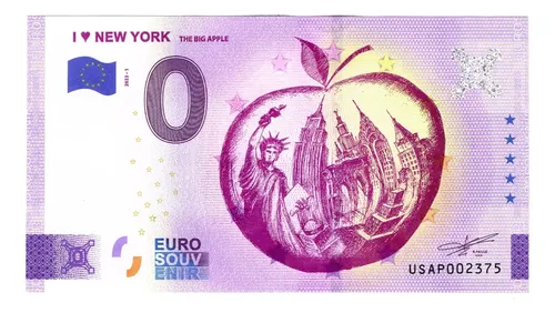 D_660494-MLM69433129706_052023-O.webp Billete 0 Cero Euro Souvenir, Yo Amo A New York U S A 2023