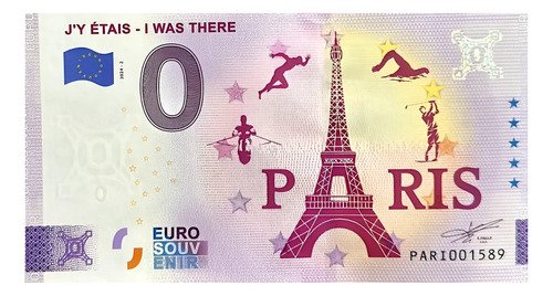 Billete 0 Euros Souvenir, Torre Eiffel, Francia 2019