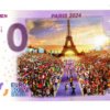 Billete 0 Cero Euro Color Paris 2024 Juegos Olímpico Eiffel