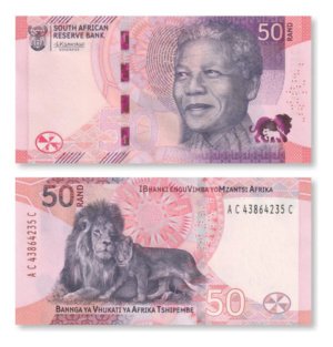 Billete De Sudáfrica 50 Rand Mandela & Léon Nuevo Sin C 2023