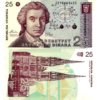 Billete De Croacia 25 Dinara Ruder Boskovic Matemático Nuevo