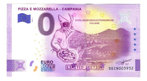 D_695581-MLM94815355135_102025-O.jpg Billete 0 Cero Euro- Souvenir Pizza E Mozzarella Italia 2020