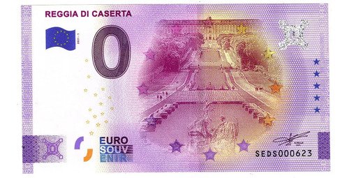 Billete 0 Cero Eurosuveni Palacio Real D Caserta Italia 2021