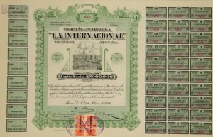 Acción Compañía Petrolera La Internacional De $50, De 1916