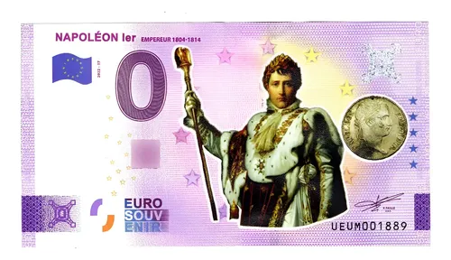 Billete 0 Cero Eurosouvenir Color, Napoleón 1º, Francia 2022