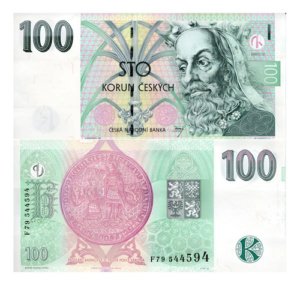 Billete De República Checa 100 Coronas Karel I V Nvo.sc 1997