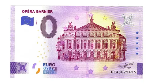 Billete 0 Cero Euros Souvenir Opéra De Paris Francia 2023