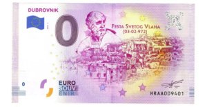 D_730707-MLM48227790944_112021-O.jpg Billete 0 Cero Eurosouvenir Dubrovnik San Blas, Croacia 2019