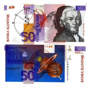 Billete De Eslovenia De 50 Tólar 1992 Jurij Vega Nuevo Sin C