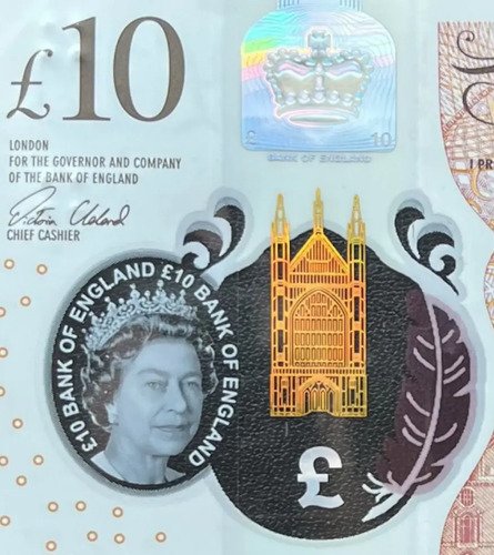 Billete De Inglaterra 10 £ Polímero Isabel & Jane Austen2023