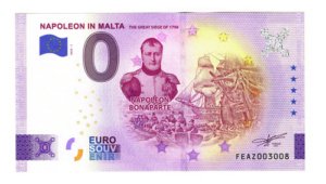 D_772945-MLM76595957748_062024-O.jpg Billete 0 Cero Euros Souve. Napoleón Bonaparte En Malta 2023