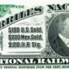 Bono Ferrocarriles Nal. De M. De 1907 Porfirio Díaz $200 Oro