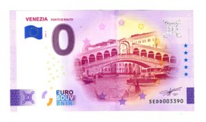 D_774603-MLM90702306443_082025-O.jpg Billete 0 Cero Euros Souveni Venecia Puente Del Rialto 2023