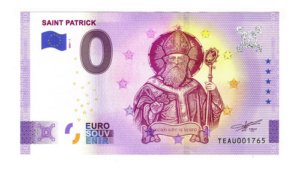 D_782495-MLM76760935795_062024-O.jpg Billete 0 Cero Euros Souvenir San Patricio Irlanda 2021