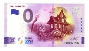 D_797722-MLM76602094580_062024-O.jpg Billete 0 Cero Euros Souvenir Halloween Malta 2023