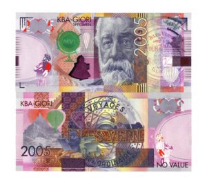 Billete De Suiza De Julio Verne Espécimen 2005 Sin Valor Nvo