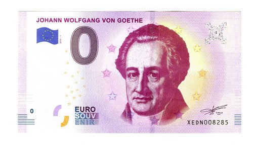 D_799908-MLM76358744270_052024-O.jpg Billete 0 Cero Euros Sou Johann Wolfgang Von Goethe Alemania