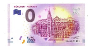 D_802317-MLM76552768051_052024-O.jpg Billete 0 Cero Euros Souve Múnich Ayuntamiento Alemania 2018