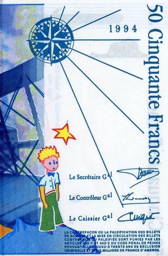 Billete De Francia 50 Francos El Principito Nuevo Sin C 1997