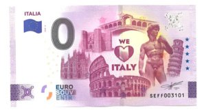 D_816263-MLM110549040590_052026-O.jpg Billete 0 Cero Euros Souvenir Turismo En Italia, Italia 2019