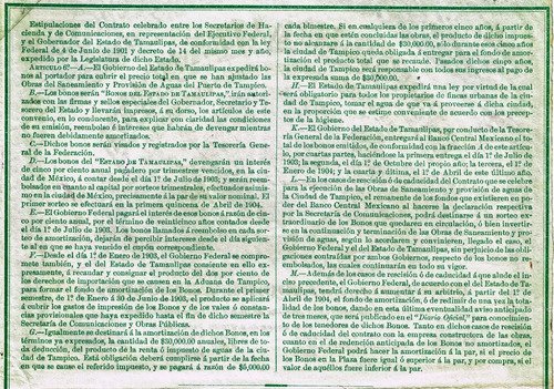 Bono Del Edo. De Tamaulipas $100 De 1903, En Plata Sin Cupón