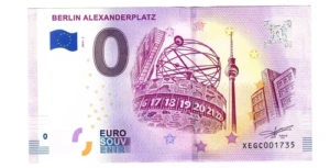 Billete 0 Cero Euro Sov. Berlin Alexanderplatz Alemania 2019