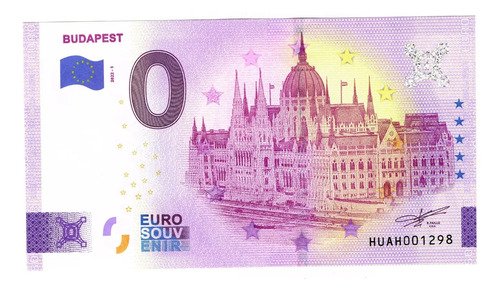 Billete 0 Cero Euro Souvenir Budapest Hungría 2022 Nuevo S C