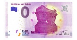 Billete 0 Euros Souv. Napoleón Bonaparte Tumba Francia 2018