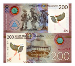 Billete De Nicaragua 200 Córdoba Teatro R Darío Polímero Nvo