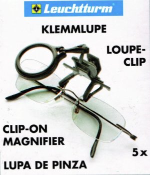 Lupa Ajustable Para Montar En Lentes De 5 Aumentos Leuchturm
