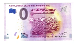 Billete 0 Cero Euro Old Gran Prix Nürburgring Alemania 2019