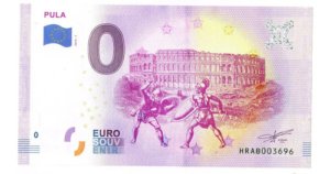 Billete 0 Cero Euro Souvenir Anfiteatro De Pula Croacia 2019