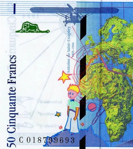Billete De Francia 50 Francos El Principito Nuevo Sin C 1997