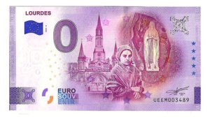 Billete 0 Cero Euros Souv. Santuario De Lourdes Francia 2024