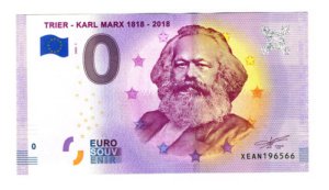 Billete 0 Cero Euro Souven Karl Marx 1818-2018 Alemania 2018