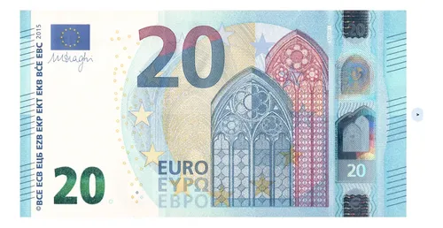 Billete De 20 Euros De La Unión Europea Nvo Sn Circular 2015