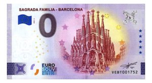 D_922214-MLM86873627835_062025-O.jpg Billete 0 Euro L Sagrada Familia Gaudí Barcelona España 2024
