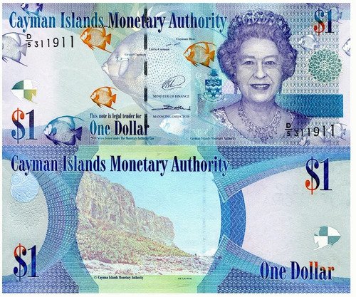 Billete De Islas Caimán 1 Dollar, Reina Isabel Il 2018 Nvo.