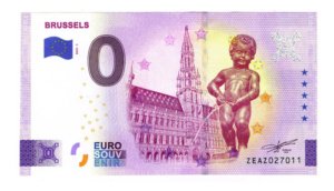 Billete 0 Cero Euros Souv Bruselas Manneken Pis Bélgica 2022