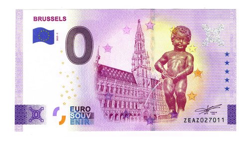 D_944300-MLM76359744214_052024-O.jpg Billete 0 Cero Euros Souv Bruselas Manneken Pis Bélgica 2022